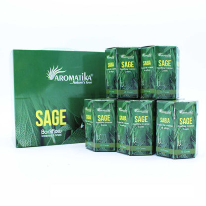 Paquet de 10 Cônes d'Encens Masala à Refoulement - Sauge