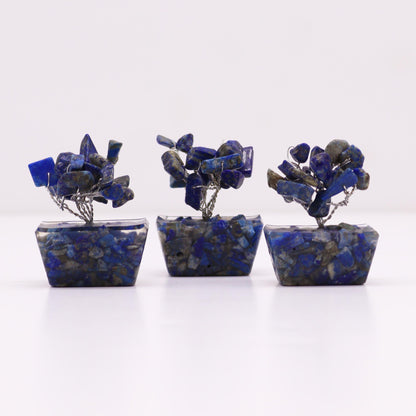 Mini Arbre de Pierres Précieuses sur Base d'Orgonite - Sodalite (15 pierres)