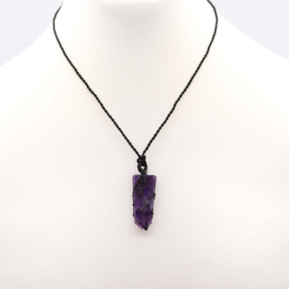 Pendentif en Pierre Précieuse Plate - Améthyste