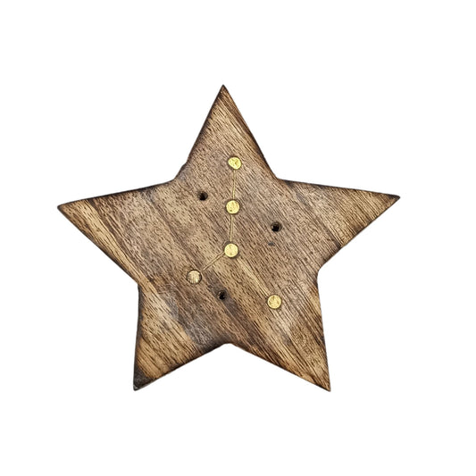 Set de Brûleurs d'Encens Gravés et en Laiton en Forme de Signe du Zodiaque - Star