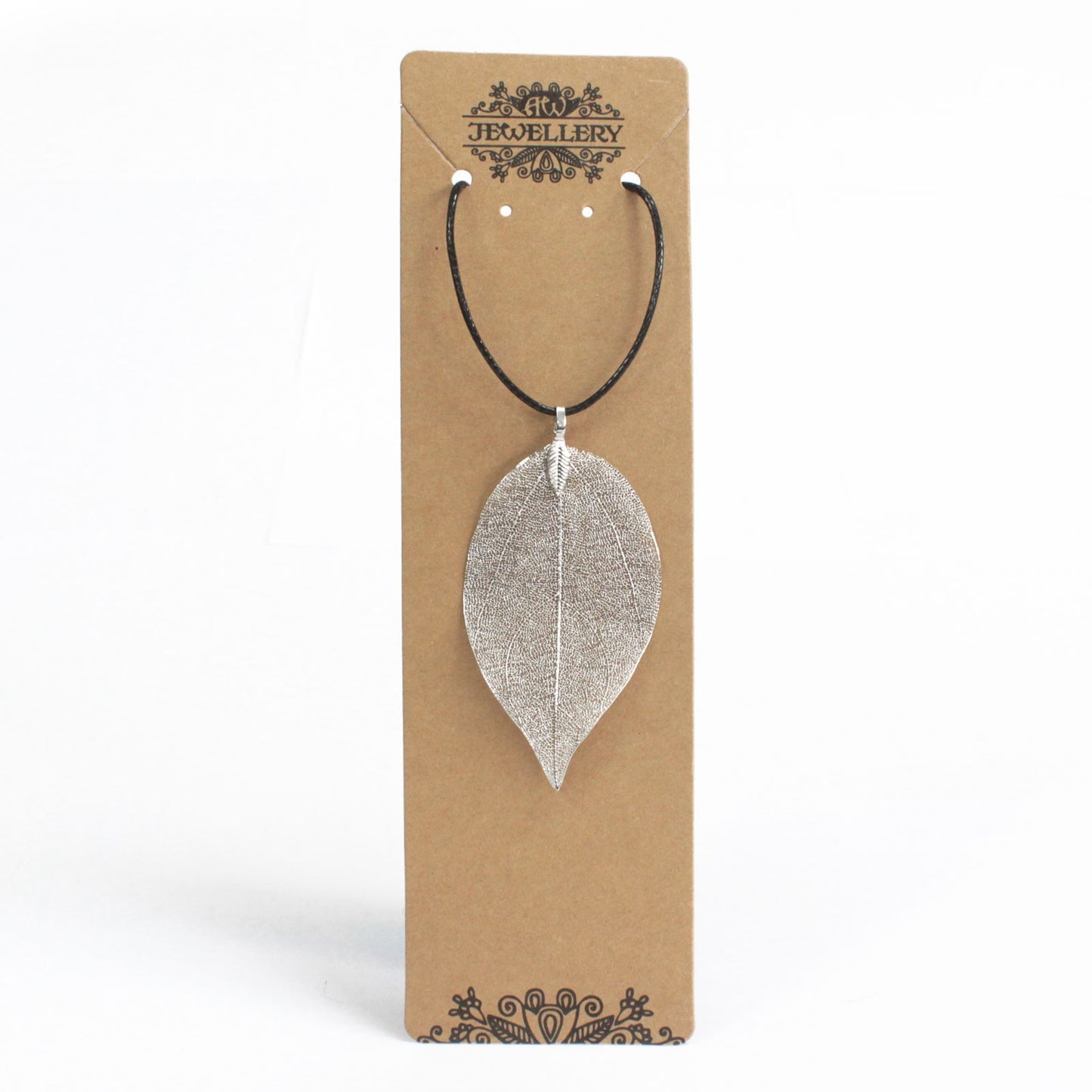 Collier - Feuille  Goutte - Argenté