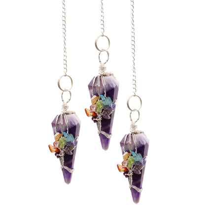 Pendule Magique - Sept Chakras - Améthyste