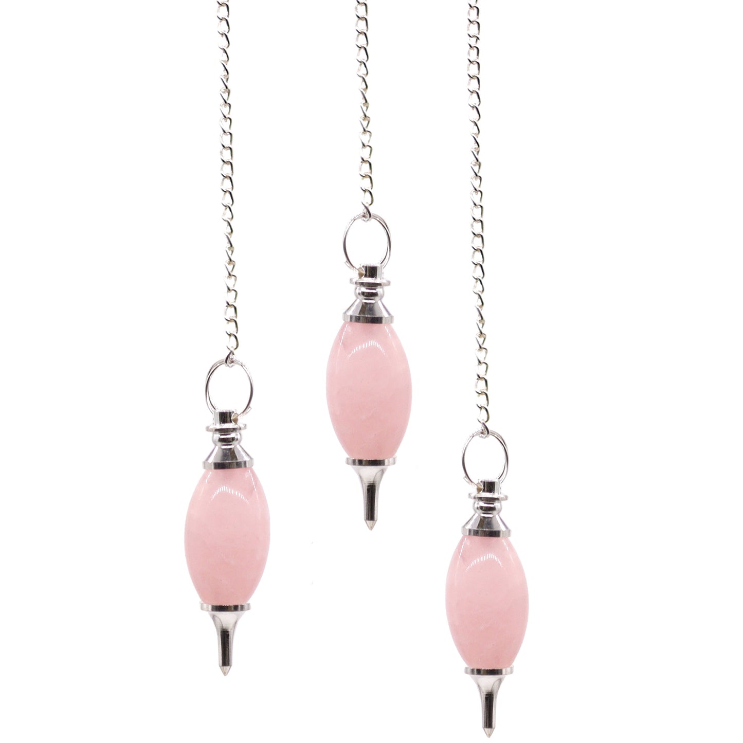 Pendule en Pierre Précieuse en Forme de Lingam - Quartz rose