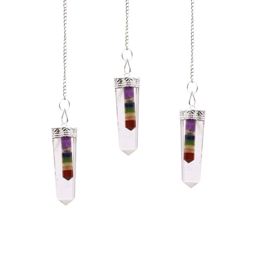 Pendules double - Quartz/ 7chakras