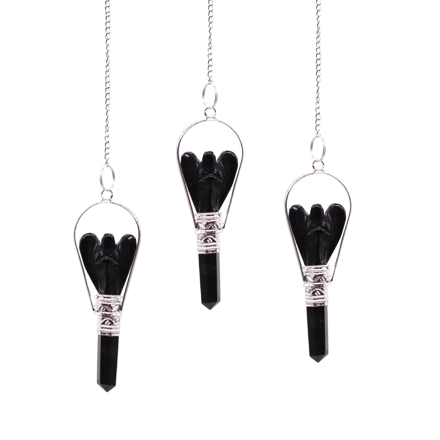 Pendules ange - Agate noire