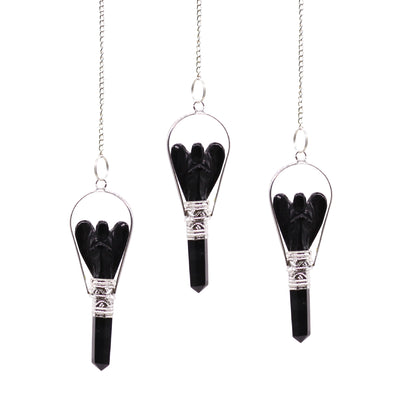 Pendules ange - Agate noire