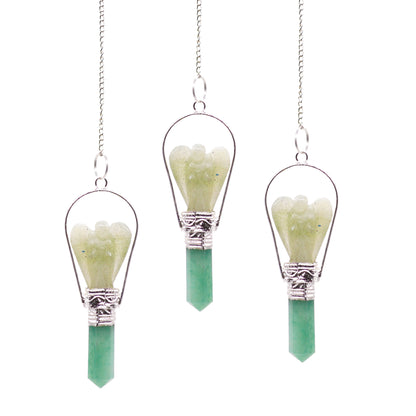 Pendules ange - Aventurine verte