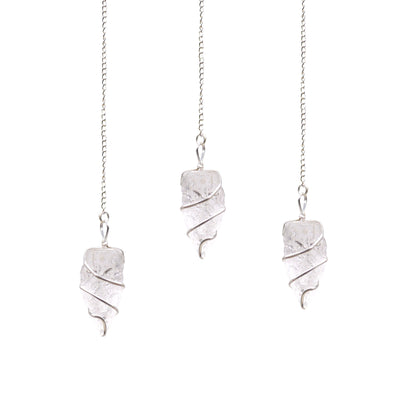 Pendule en Pierres Brutes - Quartz Rocheux