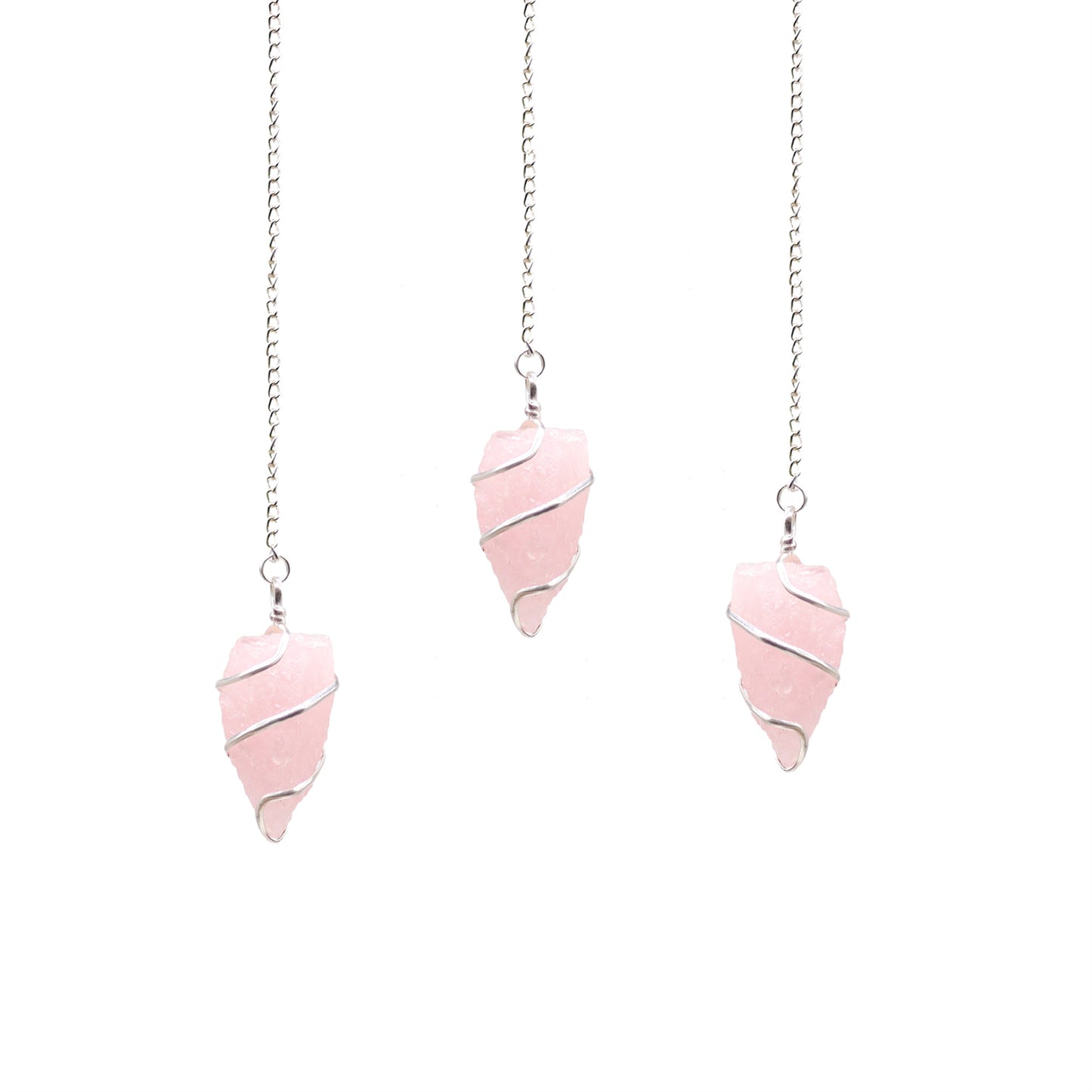 Pendule en Pierres Brutes - Quartz Rose