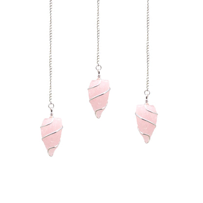Pendule en Pierres Brutes - Quartz Rose