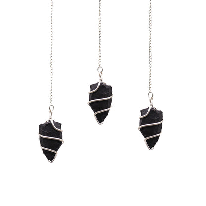 Pendule en Pierres Brutes - Agate Noire