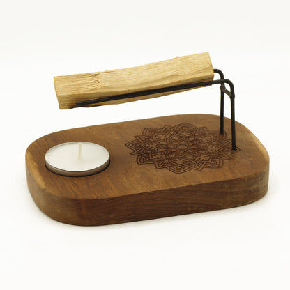 Petit Brûleur Palo Santo - Bois de Teck-  Design Mandala
