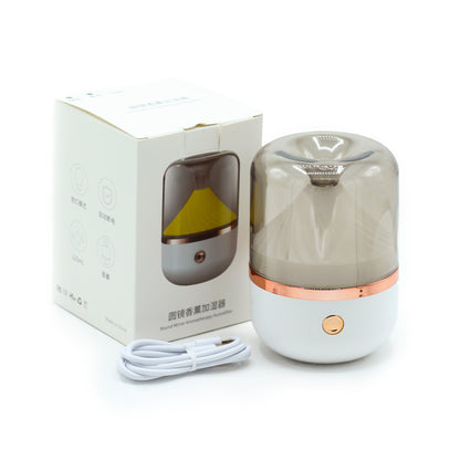 Diffuseur d'Arômes Urbain Blanc et Bronze - USB - Changement de Couleur