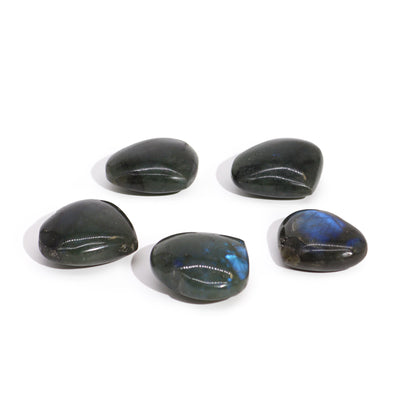 Pierres Cœur de Labradorite de Madagascar (environ 17-31g 30-40mm)