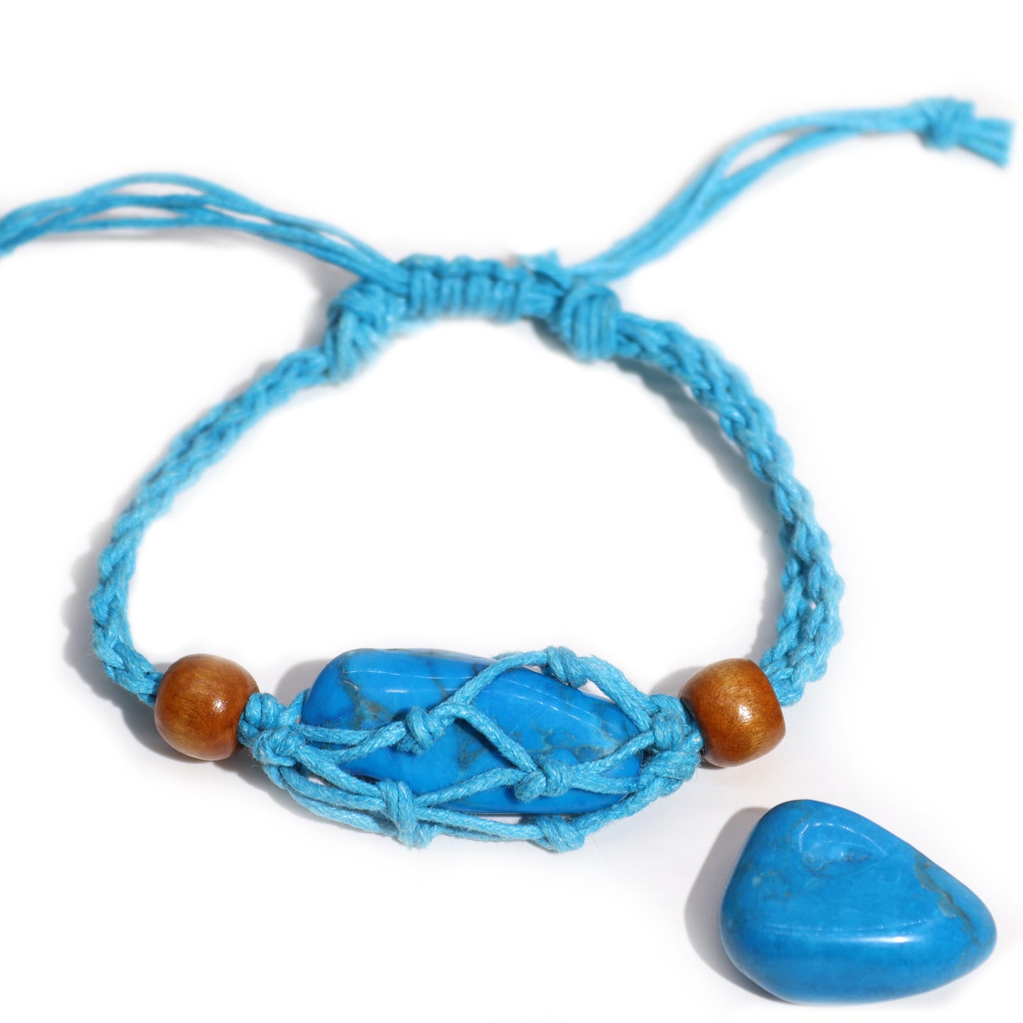 Bracelet en Cristal et Pierres Précieuses 20-28cm/7.8-11inch - Bleu