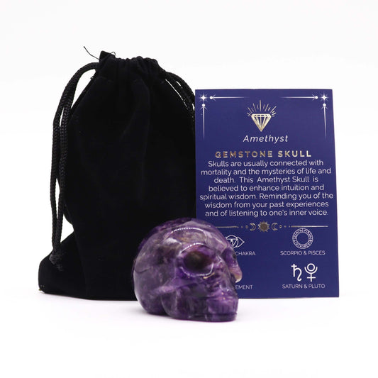 Grand Crâne Pierre Précieuse - Amethyste- 50x40x30mm