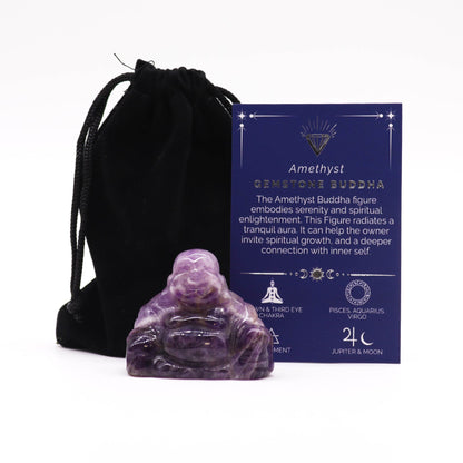 Grand Bouddha Pierre précieuse - Amethyste 50x40x20mm