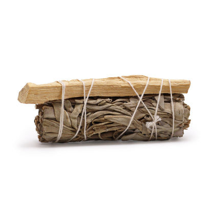 Bâton de Maculage - Fumigation de Sauge Blanche & Palo Santo 10 cm