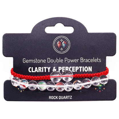 Bracelets Double Puissance avec Pierres Précieuses - Quartz de Roche
