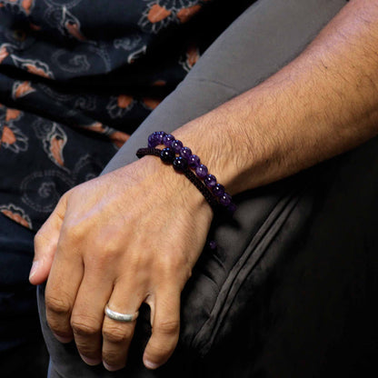 Bracelets Double Puissance avec Pierres Précieuses - Améthyste