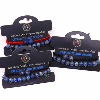 Bracelets Double Puissance avec Pierres Précieuses - Sodalite