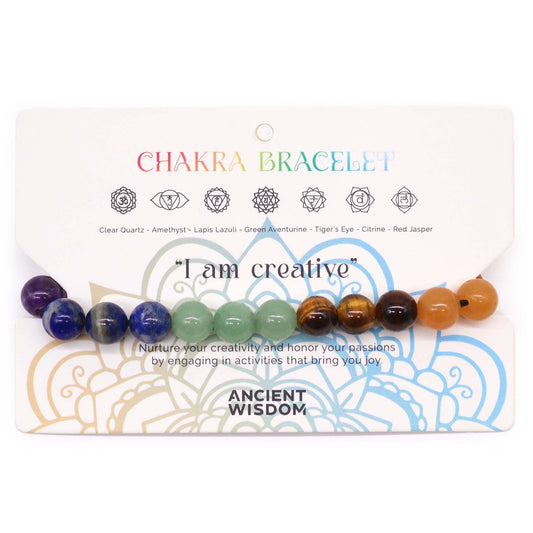 Bracelets Chakra Corde - 21 Pierres