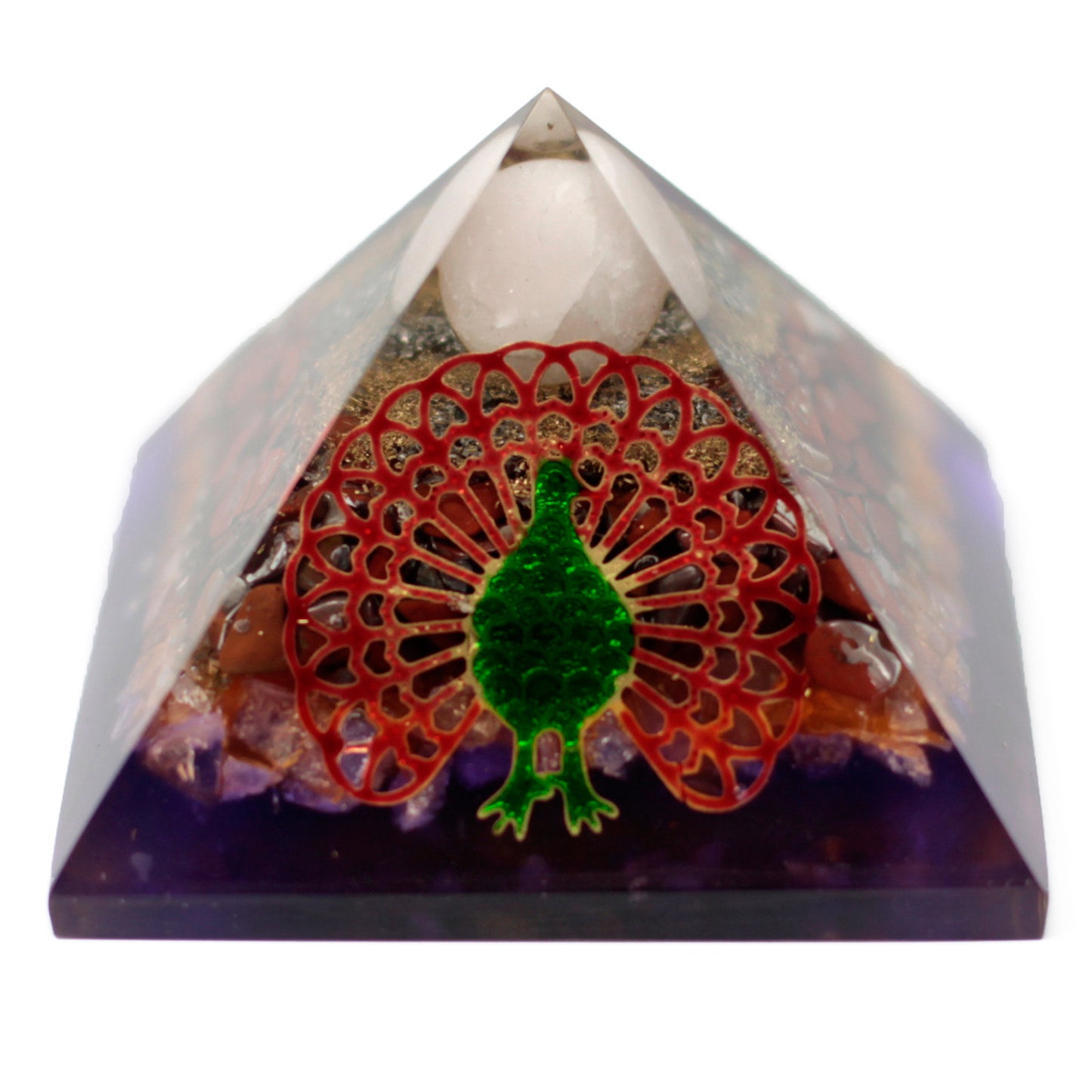 Grande Pyramide  Organite 80mm - Paon
