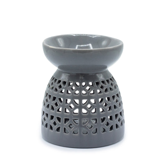 Brûleur à Huile Classique - Découpe Marocaine - Gris