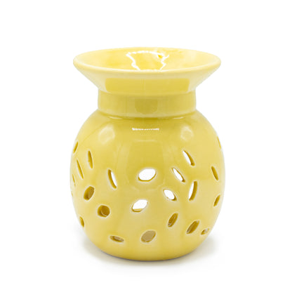 Brûleur à Huile Floral - Crème