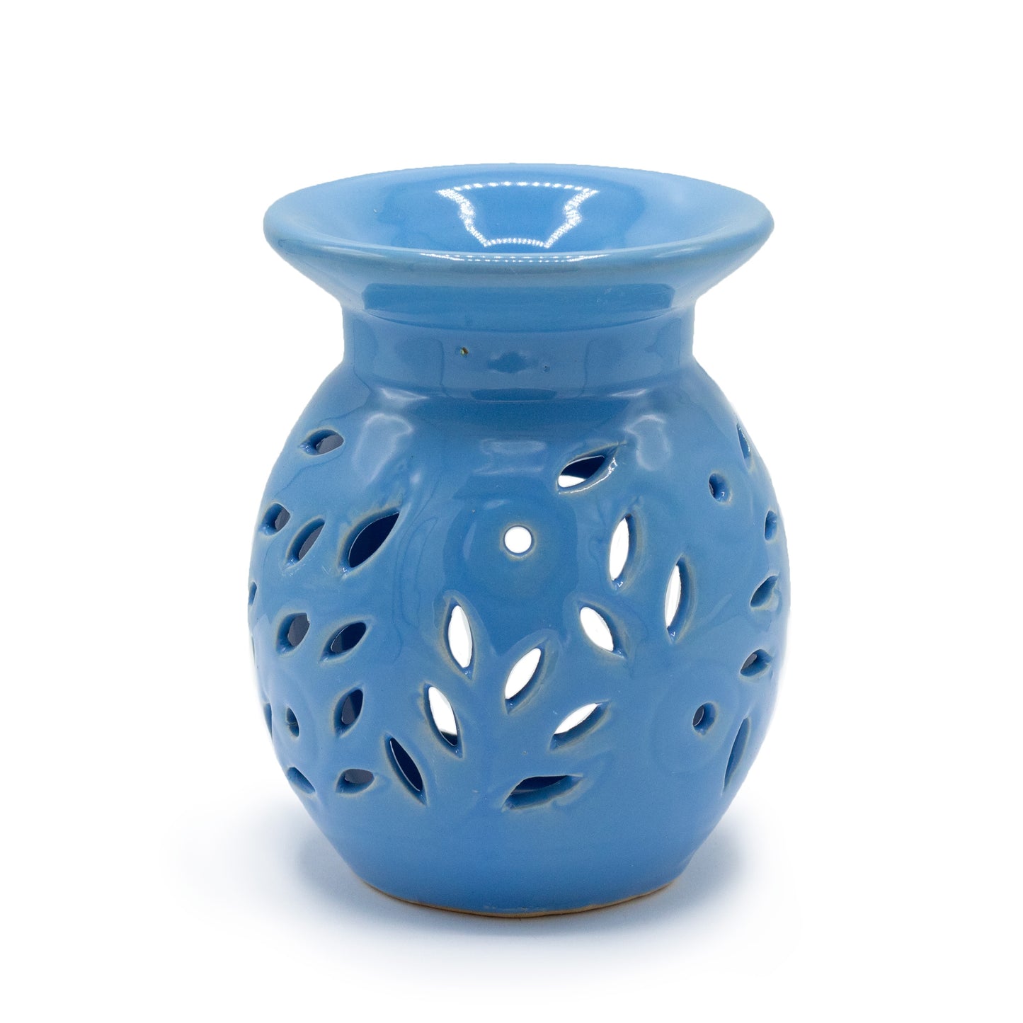 Brûleur à Huile Floral - Bleu