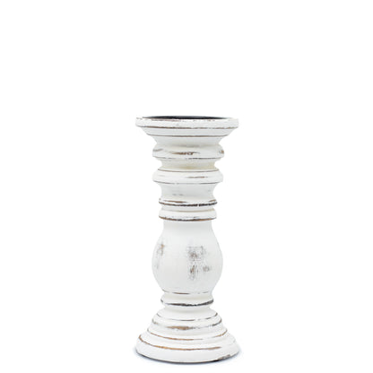 Porte-Bougies Classique - Blanchi - 23x10cm - Petit