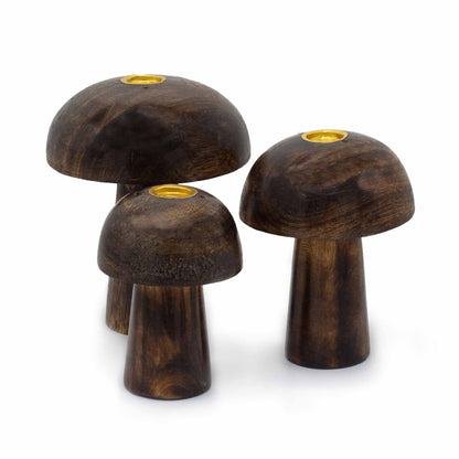 Lot de 3 Porte-Cônes d'Encens Champignons (10cm 9cm 8cm)