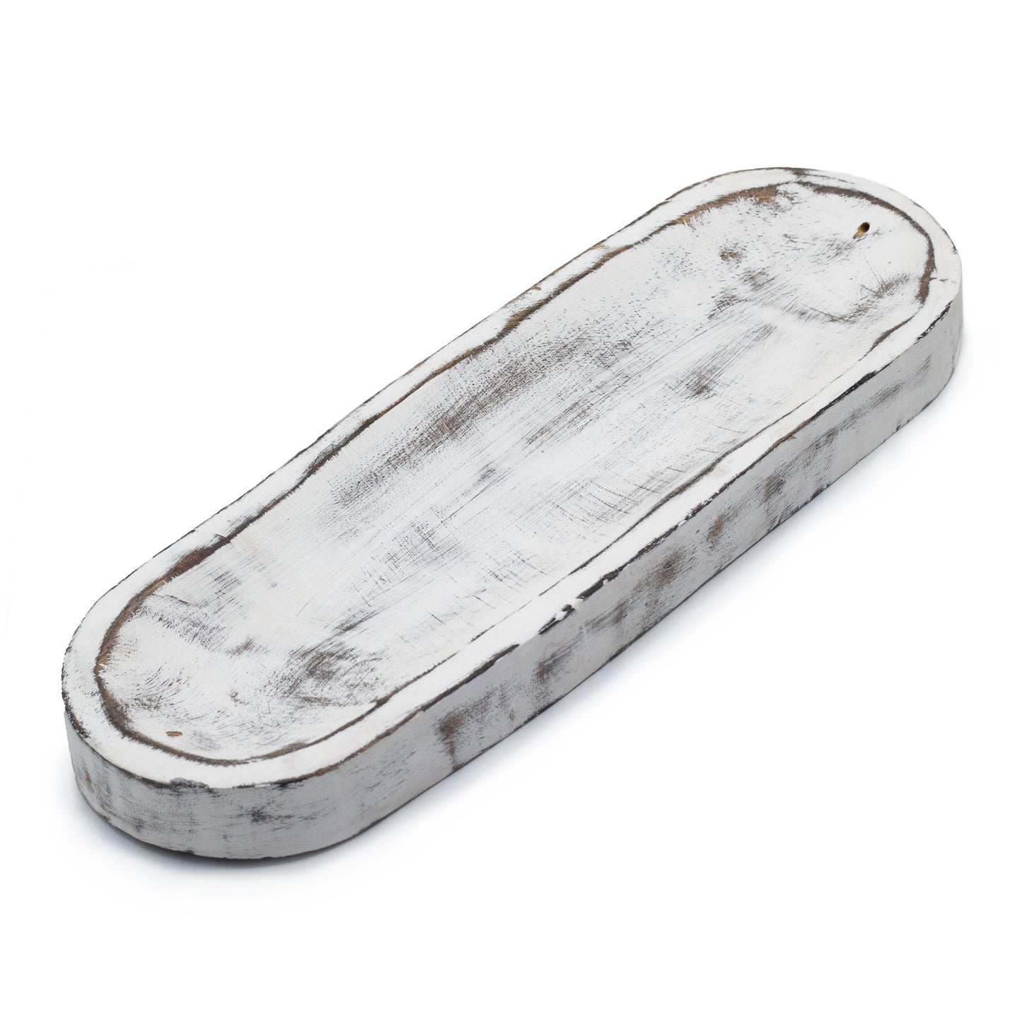 Grand Plateau d'Encens 30x10cm - Classic Blanc Délavé