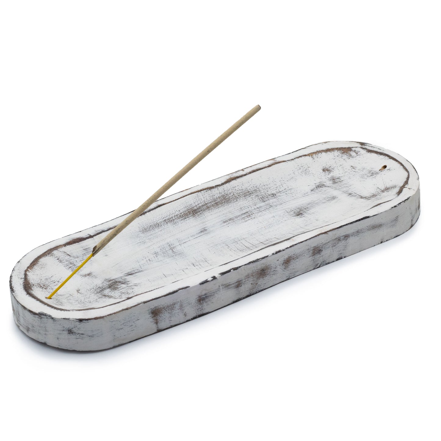 Grand Plateau d'Encens 30x10cm - Classic Blanc Délavé