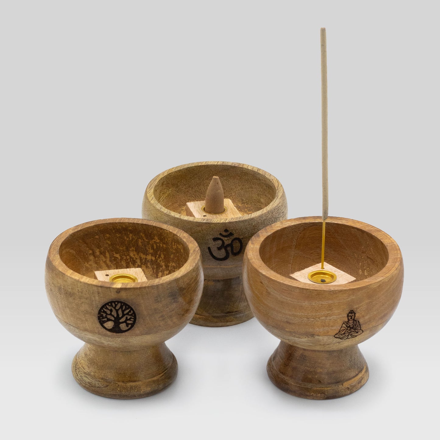 Porte-Cône d'Encens Grand Bol Rituel 11x9cm - Bouddha