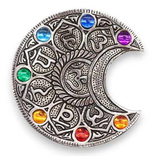 Porte Encens Lune Sept Chakras 11.5cm