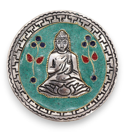 Porte-encens Décoratif Vert Bouddha 10cm