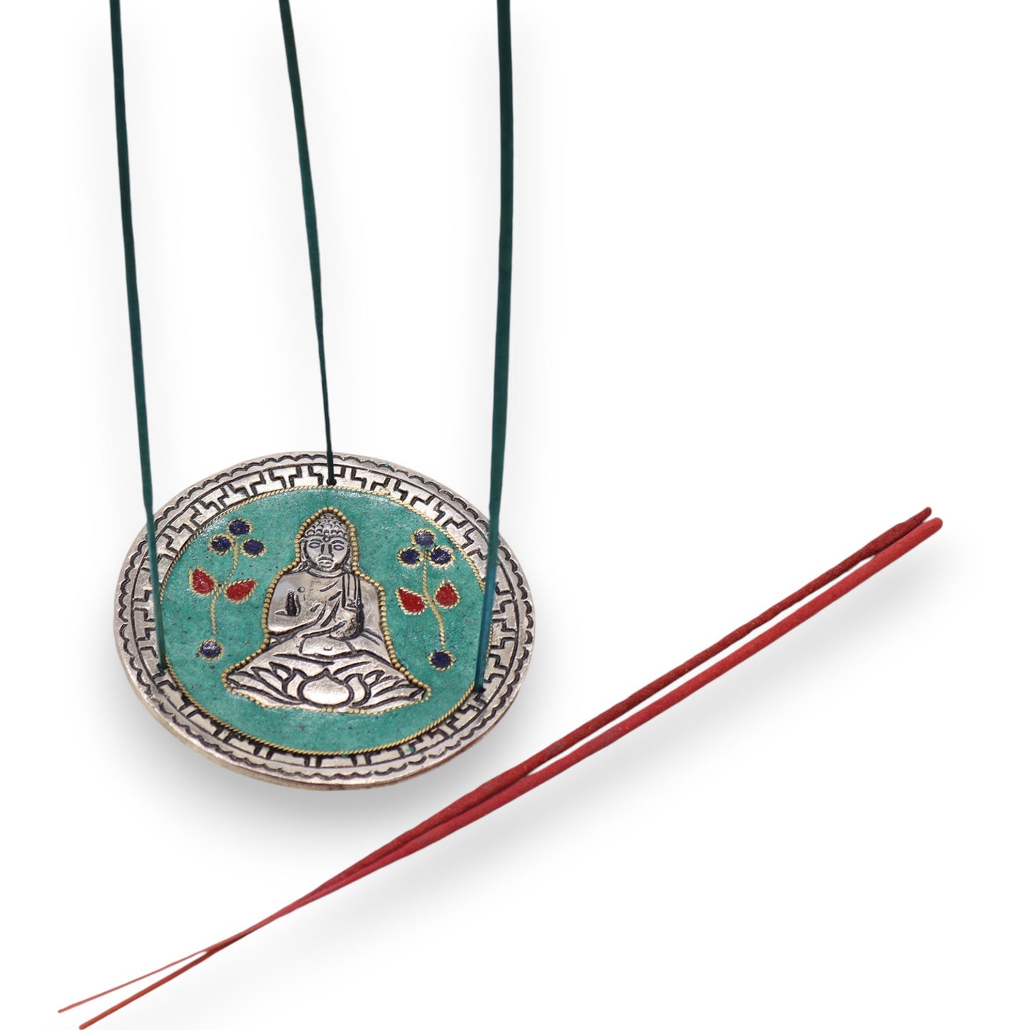 Porte-encens Décoratif Vert Bouddha 10cm