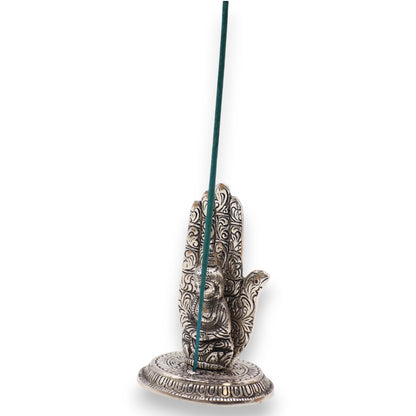 Porte-encens Main Bouddha 13x9cm