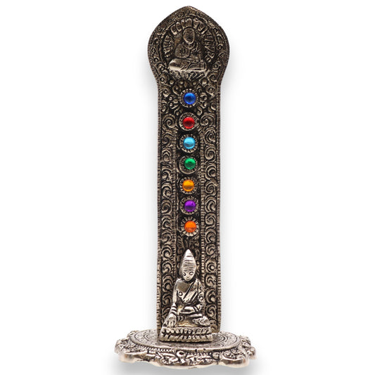 Porte-encens Bouddha Tour 7 Chakras 16x6x7cm