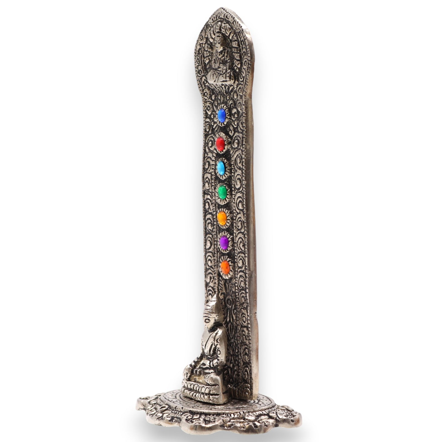 Porte-encens Bouddha Tour 7 Chakras 16x6x7cm