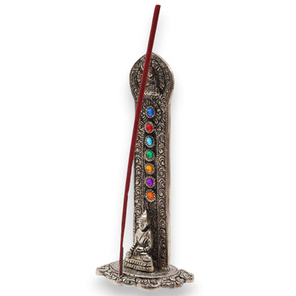 Porte-encens Bouddha Tour 7 Chakras 16x6x7cm