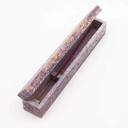 Boîte à Encens en Pierre Stéatite avec Trous de Fumée 25 cm - Chakra