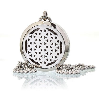 Collier Diffuseur Aromathérapie- Fleur de Vie 30mm