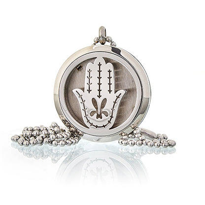 Collier Diffuseur Aromathérapie - Main de Fatima 30mm