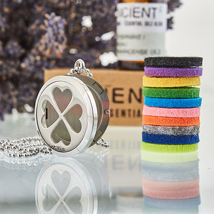 Collier Diffuseur Aromathérapie - Trèfle 30mm