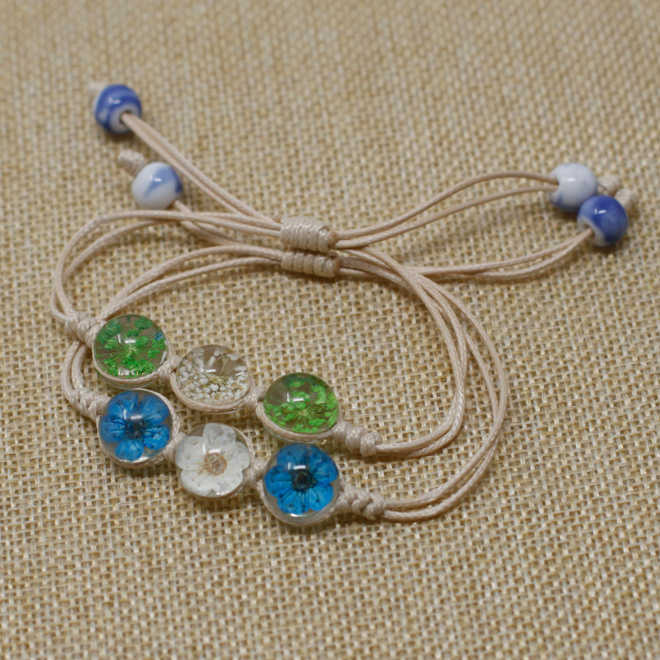 Bracelets 3 Fleurs Pressées