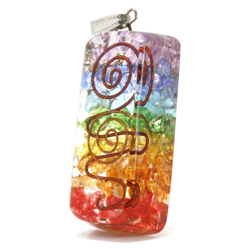 Pendentifs Orgonite - Attracteur Cuivre Arc en Ciel