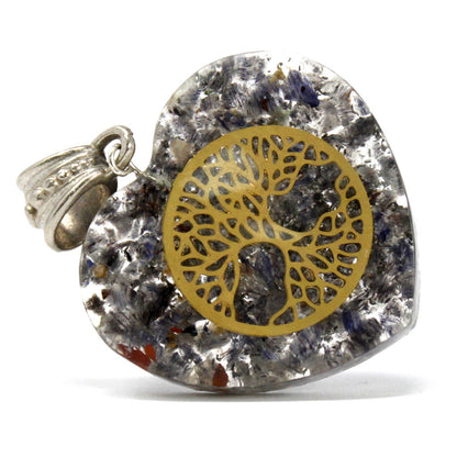 Pendentifs Orgonite -  Coeur Arbre de Vie