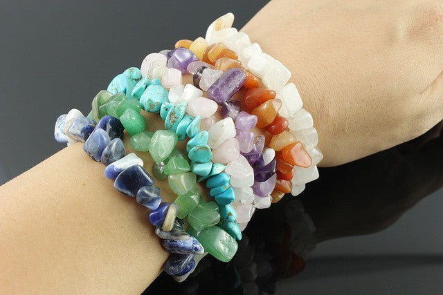 Bracelet en  Éclat de Pierre - Agate Noire